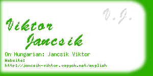 viktor jancsik business card